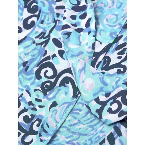 Lilly Pulitzer Mylee Tie-Front Printed Shorts Blue Size 4 - Picture 2 of 6